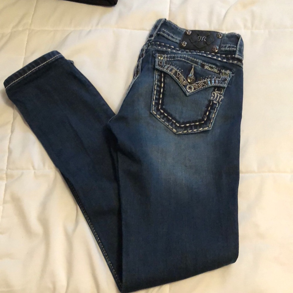 Miss Me Dark Wash Skinny Sz 27